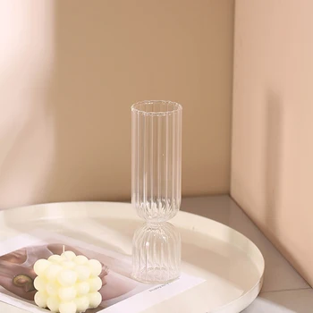 Ваза для цветов для украшения стола, стеклянная ваза для гостиной, настольные украшения Fleur, настольная ваза для сушеных цветов ручной работы 0