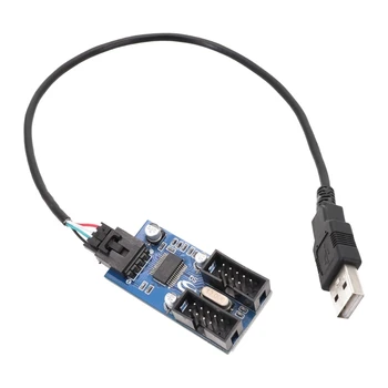 Материнская плата USB 9Pin интерфейсный разделитель заголовка от 1 до 2 удлинительный кабель-адаптер Прямая поставка 0