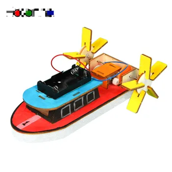 Детская Моторная лодка своими руками Деревянная научная модель Комплект Учащийся начальной школы, изучающий Физику, Развивающие Игрушки для детей