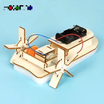 Детская Моторная лодка своими руками Деревянная научная модель Комплект Учащийся начальной школы, изучающий Физику, Развивающие Игрушки для детей 1