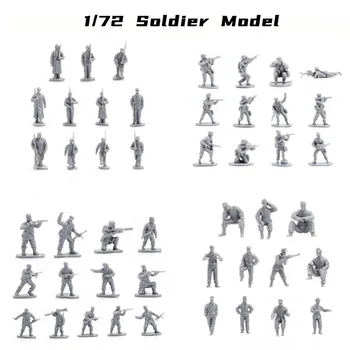 1/72 47 шт./компл. Модель солдата пехоты Второй мировой войны Солдат немецкой армии США Военные 2,5 см Декорации сцены