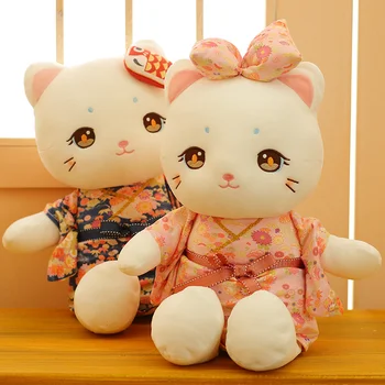 Kawaii Плюшевая игрушка для кошек в японском стиле, детские мягкие игрушки-куклы, Подушка, Мягкая Плюшевая подушка, подарок на День рождения, kawaii plushie