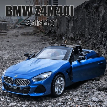 1:30 Суперкар BMW Z4 M40i Легкосплавная Модель Автомобиля, Отлитая под давлением Металлическая Игрушечная Модель Автомобиля, Коллекция Звука и Света Высокого Качества, Детский Подарок