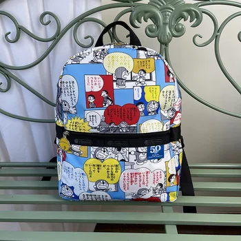 Lesportsac/ Новая женская школьная сумка с рисунком Тоторо из аниме Kawaii, милый повседневный рюкзак, игрушки для девочек