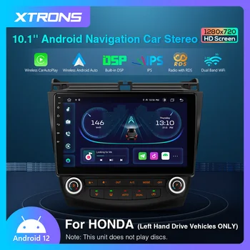 XTRONS Android 12 Восьмиядерный 2 + 32 Автомобильный Мультимедийный плеер Стерео для Honda Accord с Левым Рулем 2003-2007 Встроенный DSP, CP, AA 0