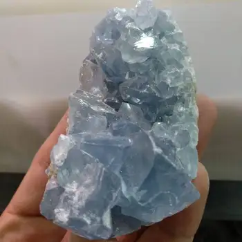 Мадагаскарский кристалл Целестита Кластер Друзы Небесно-Голубой Жеодовый минерал 1