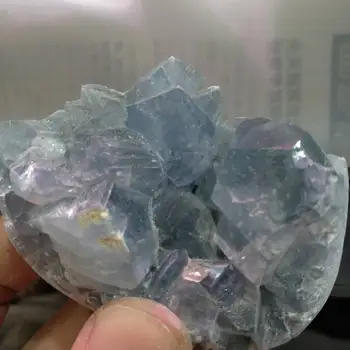 Мадагаскарский кристалл Целестита Кластер Друзы Небесно-Голубой Жеодовый минерал 5