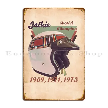 Металлическая табличка на шлеме Джеки Стюарт, таблички с плакатами, классический дизайн, жестяная вывеска бара, плакат с надписью