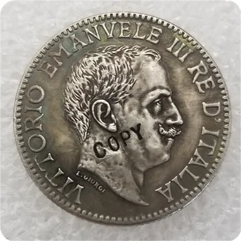 Монета-копия итальянского Сомалиленда (Сомали) 1919 года 1/2 рупии - Витторио Эмануэле III 0