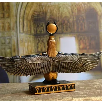 Скульптура из смолы богини Исиды из египетской мифологии, ручная работа, Святой покровитель Земли, глаз Египта, креативное украшение книжного шкафа 4