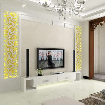 3D Зеркальные Наклейки на стену с рисунком Облаков Акриловая Наклейка на стену на фоне телевизора Наклейки на стены Украшение дома