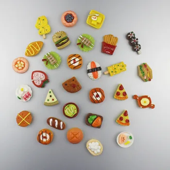5шт 3D-смола, Имитирующая Хот-дог, Французские Магниты на холодильник для еды, Хлеб, Паста для Гамбургеров, Яйцо, Украшение домашнего Холодильника 1