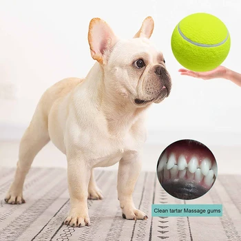 9,5-дюймовые игрушки для коренных зубов собак, мяч, устойчивая к укусам резиновая игрушка для чистки зубов собак, износостойкие портативные принадлежности для домашних животных большого размера