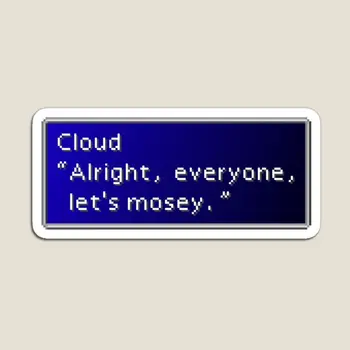 Let Is Mosey Cloud Strife Диалоговое Окно Магнитные Наклейки для Холодильника Органайзер Декор Забавный Детский Держатель Красочный Детский Магнитный 0