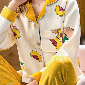 Пижамные комплекты Для беременных Женщин Прекрасная Мода Свободные Мягкие С длинным рукавом в стиле пэчворк Стильная Повседневная Корейская версия Плюс Размер Новая Женская Горячая одежда 5