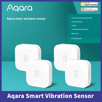 Умный датчик вибрации Aqara, датчик удара движения Zigbee, монитор сигнализации, встроенный гироскоп для домашней безопасности, приложение Mi Home 0