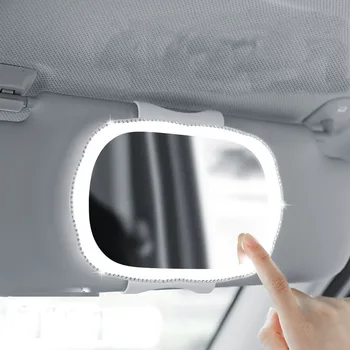Автомобильное зеркало с козырьком на борту штурмана небьющееся зеркало с козырьком со светодиодной подсветкой touch HD
