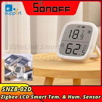 SONOFF SNZB-02D Zigbee Сенсор ЖК-Умный Датчик температуры Влажности Беспроводной Гигрометр Термометр Alexa Google Home Alice