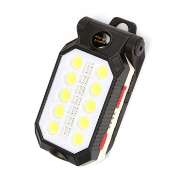 Рабочий светильник Cob, зарядка через USB, Складной фонарь для кемпинга, магнит, Лампа для обслуживания, Многофункциональный осветительный фонарик 0