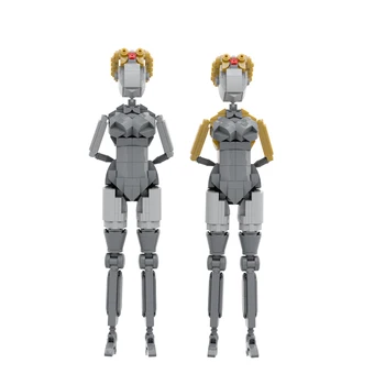 MOC Близнецы Справа и слева Продвинутые роботы-гуманоиды Помощники и телохранители Игрушки для сборки моделей из игры-стрелялки