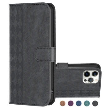 Роскошный кожаный чехол-книжка для телефона Funda Google Pixel 8 7 Pro 7A Cases, решетчатый кошелек, откидная задняя крышка, держатель для карт, женщины, мужчины 0