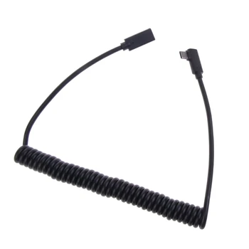 Поддержка спирального кабеля UsbC 5A OTG Быстрая зарядка мужской шнур-адаптер famele Мягкий челнок 3