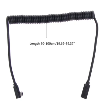 Поддержка спирального кабеля UsbC 5A OTG Быстрая зарядка мужской шнур-адаптер famele Мягкий челнок 5