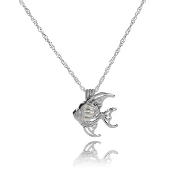 Полое ожерелье с подвеской различных форм, Классический Специальный дизайн, ожерелье из натурального жемчуга с цепочкой для женщин, ювелирные изделия