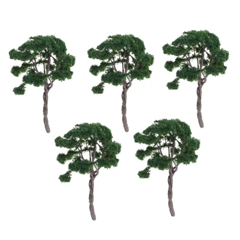 5 шт. Модели деревьев, железнодорожные декорации своими руками, аксессуары для ландшафта 1/100 3,94 дюйма / 10 см