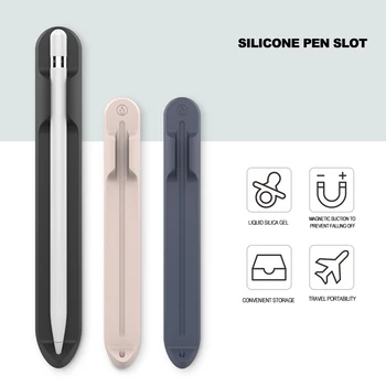Мягкий держатель Конденсаторная ручка Магнитный чехол Совместимая Силиконовая сенсорная ручка Защитный чехол для стилуса для iPad 10 Apple Pencil 1 2