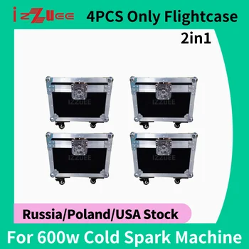 4 только Flightcase Ti Powder Cold Spark Machine 600w Flightcase Machine DMX Remote Sparkular Machine Свадебный DJ Холодный Фейерверк