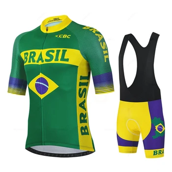 Бразилия Новый Комплект Велосипедной Майки Летняя Одежда MTB Велосипедная Одежда Униформа Майо Ropa Ciclismo Мужской Велосипедный Спортивный Костюм Hombre