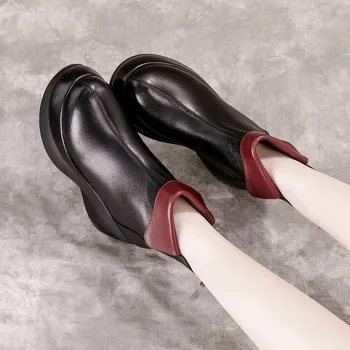 Рекомендованные бутиком модные короткие сапоги женские 2021 г. новые повседневные универсальные осенне-зимние ботинки на платформе с коротким рукавом