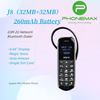 J8 Magic Voice Bluetooth Номеронабиратель FM-радио Мини Bluetooth 3.0 Наушники Мобильный телефон длительного ожидания 0