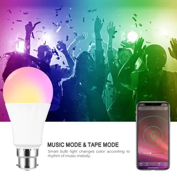 E27 RGBW Светодиодная Лампочка Bluetooth Music APP Control 10 Вт Затемняемый Прожектор Для Умного Домашнего Декора Bar Party KTV Holiday Bedlamp