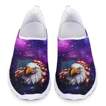 Кроссовки звездного дизайна Nopersonality, обувь на плоской подошве с американским флагом, Модные женские кроссовки для бега, Дышащая сетка, Весенне-летний комфорт.