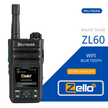 Ruyage ZL60 Zello Портативная Рация 4g Радио С Sim Картой Wifi Bluetooth Профессиональная Мощная Двухсторонняя Радиостанция Дальнего Действия 100 км