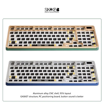 Механическая клавиатура Sikakeyb Sk8 Castle %95 Bt Беспроводное 3-режимное подключение Diy Kit Rgb Ручка