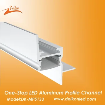 Алюминиевый светодиодный профиль от стены до потолка 51 * 33 мм с молочным покрытием, экструзионная дорожка Alu Channel