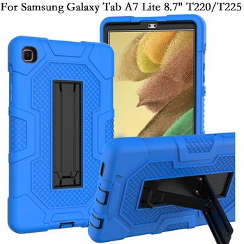 B3 Тяжелая Противоударная Подставка Чехол для Планшета Fundas Samsung Galaxy Tab A7 Lite A7lite 8.7 T225 T220 Чехол PC TPU Силиконовая Оболочка