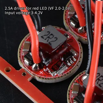 Драйвер 2,5 А для красного света (VF 2,0-2,5 В), входное напряжение 3-4,2 В, для KR CSLNM1.23 SST-20-DR 0