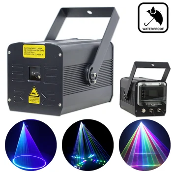 Наружные водонепроницаемые лазерные лампы проекции 5 Вт RGB луча DMX для дискотеки, KTV, DJ-бара, вечеринки, шоу, Сканирующий проектор, Сценическое освещение.