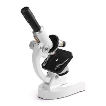 Оптический микроскоп 64X-2400X Монокуляр Для детей начальной школы, Научный Экспериментальный Биологический Обучающий Микроскоп, Подарки
