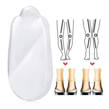 2шт Силиконовые Стельки Ортопедические X/O-типа Корректор Для Ног Гелевая Подушка Для Пятки Ортопедические Стельки Обувь Pad Pugel Плоскостопие Пяточная Чашка