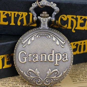 Кварцевые карманные часы, бронзовое ожерелье на цепочке, карманные часы, предметы коллекционирования, лучшие подарки для бабушки 0