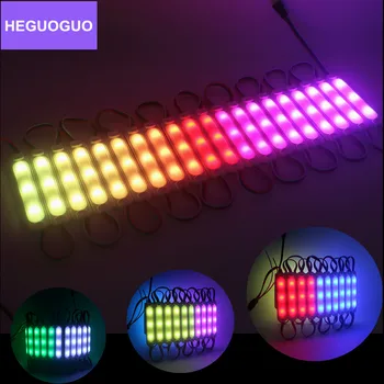 20 светодиодов/лот WS2811 2811 IC Полноцветный Пиксельный Светодиодный модуль DC 12V IP68 Водонепроницаемый RGB Цветной Цифровой Умный Bluetooth Светодиодный Шнур