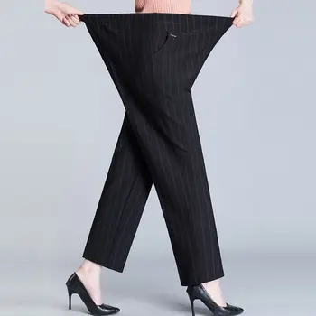 Женские зимние бархатные теплые брюки 2022, женские толстые брюки дополнительного размера, повседневные свободные прямые брюки для дам среднего возраста B13 0