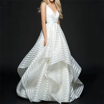 VAZN 2021 Весеннее женское модное длинное платье в уличном стиле без рукавов с V-образным вырезом, однотонное платье длиной до пола 0