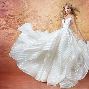 VAZN 2021 Весеннее женское модное длинное платье в уличном стиле без рукавов с V-образным вырезом, однотонное платье длиной до пола 2
