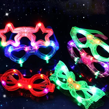 Светодиодные очки, светящиеся на Хэллоуин, неоновая Рождественская вечеринка, мигающий свет для девочек, Новинка
